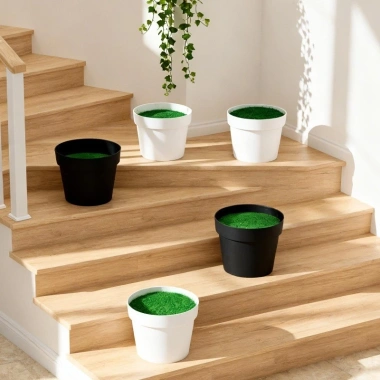 Chậu cây xanh nhân tạo - Đồ trang trí bàn, văn phòng, hiên nhà, chỉ 46.750₫
