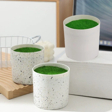 Chậu cây xanh nhân tạo - Đồ trang trí bàn, văn phòng, hiên nhà, chỉ 46.750₫