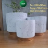 Chậu để bàn gôm sứ cao cấp, chậu trồng cây vân đá sang trọng - Giá chỉ 78.000đ 8