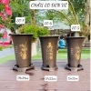 Chậu giả gốm TRUNG HOA – chậu nhựa cao trồng lan, kiểng lá, đen kèm đĩa, 38.000₫ 3