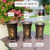 Chậu giả gốm TRUNG HOA – chậu nhựa cao trồng lan, kiểng lá, đen kèm đĩa, 38.000₫ 4