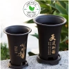 Chậu giả gốm TRUNG HOA – chậu nhựa cao trồng lan, kiểng lá, đen kèm đĩa, 38.000₫ 6