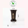 Chậu giả gốm TRUNG HOA – chậu nhựa cao trồng lan, kiểng lá, đen kèm đĩa, 38.000₫ 10