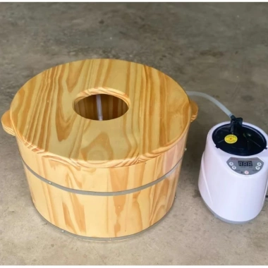 Chậu Gỗ 2in1 Cao Cấp Ngâm Chân & Xông Phụ Khoa Đa Năng – Gỗ Tốt Giữ Nhiệt Lâu, Thư Giãn & Làm Sạch Tự Nhiên