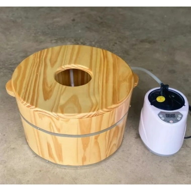 Chậu Gỗ 2in1 Cao Cấp Ngâm Chân & Xông Phụ Khoa Đa Năng – Gỗ Tốt Giữ Nhiệt Lâu, Thư Giãn & Làm Sạch Tự Nhiên