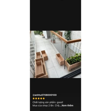 Chậu gỗ tự nhiên 50x18 cm, cao 18cm - Thiết kế sang trọng, giá ưu đãi 189.000₫ 2