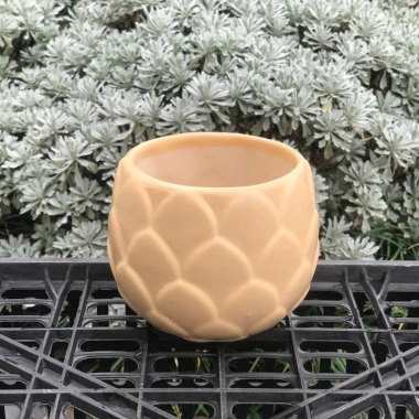 Chậu Gốm Bát Tràng Đá Dáng Búp 10cm – Sen, Xương Rồng, Cây Cảnh Bàn, Giá 58k