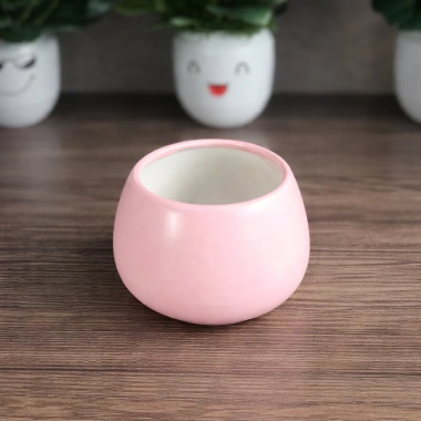 Chậu gốm hạt dẻ tròn trơn 9x10cm - Trồng hoa, cây cảnh, giá ưu đãi 48.000đ
