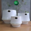 Chậu gốm hiện đại dạng lẻ phong, trồng cây cầm hoa, decor nhà cửa xinh xắn Living Decor 5