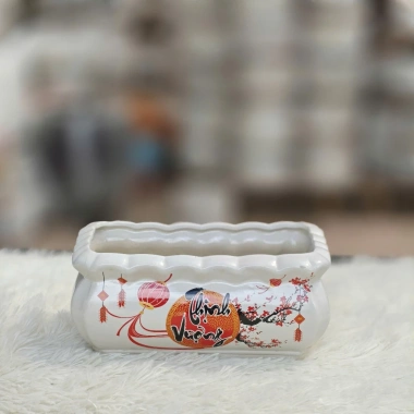 Chậu Gốm Sứ Ang Viền Mini - Chậu Cây Cảnh Độc Đáo Huy Nam, Giá 106.000 VND