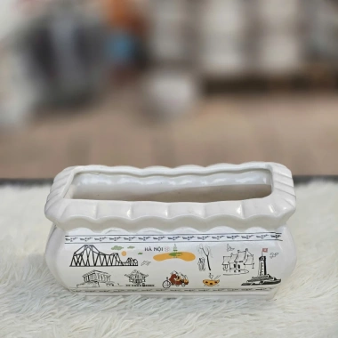 Chậu Gốm Sứ Ang Viền Mini - Chậu Cây Cảnh Độc Đáo Huy Nam, Giá 106.000 VND