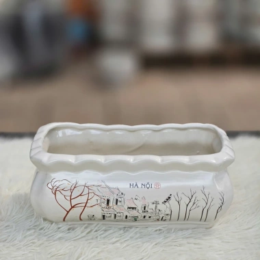 Chậu Gốm Sứ Ang Viền Mini - Chậu Cây Cảnh Độc Đáo Huy Nam, Giá 106.000 VND