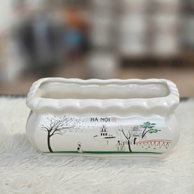 Chậu Gốm Sứ Ang Viền Mini - Chậu Cây Cảnh Độc Đáo Huy Nam, Giá 106.000 VND
