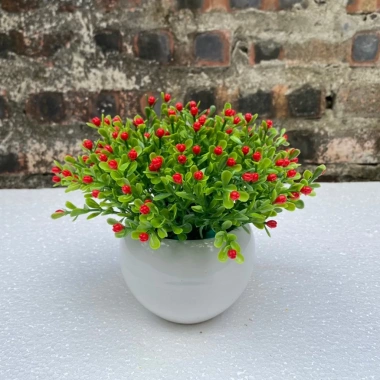 Chậu hoa cắm sẵn chiêm điểm hồng, hoa chuông xinh - Trang trí bàn, kệ, chỉ 69.000₫
