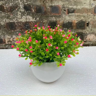 Chậu hoa cắm sẵn chiêm điểm hồng, hoa chuông xinh - Trang trí bàn, kệ, chỉ 69.000₫