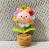 Chậu Hoa Len Mini Để Bàn - Quà Tặng Handmade Sinh Nhật 8/3 20/10 Giá 65k 3