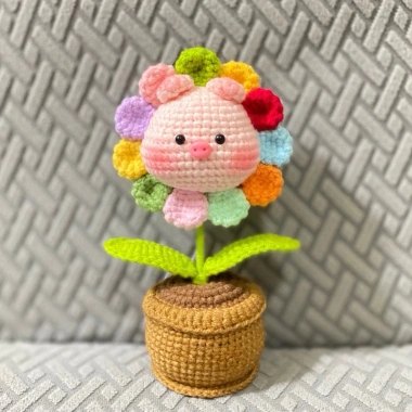Chậu Hoa Len Mini Để Bàn - Quà Tặng Handmade Sinh Nhật 8/3 20/10 Giá 65k 3 Chậu Hoa Len Mini Để Bàn - Quà Tặng Handmade Sinh Nhật 8/3 20/10 Giá 65k 3
