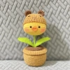 Chậu Hoa Len Mini Để Bàn - Quà Tặng Handmade Sinh Nhật 8/3 20/10 Giá 65k 8