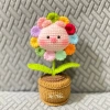 Chậu Hoa Len Mini Để Bàn - Quà Tặng Handmade Sinh Nhật 8/3 20/10 Giá 65k 10