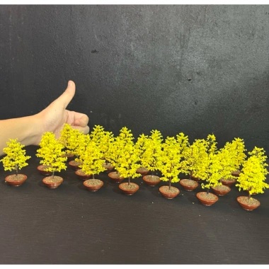 Chậu hoa mai tết mô hình 1:18 - cao 7cm x rộng 4cm, diorama, giảm giá 60.000₫
