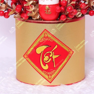 Chậu Hoa Tết Đào Đông A19 Handmade – May Mắn Tài Lộc, Trang Trí Tết 255k