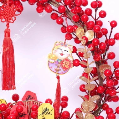 Chậu Hoa Tết Đào Đông A19 Handmade – May Mắn Tài Lộc, Trang Trí Tết 255k