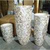 Chậu hoa trồng cây tam giác khảm vỏ sò - Xà cừ trắng, giá ưu đãi 1.7 triệu 2