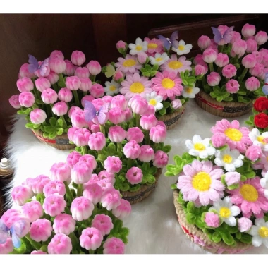 Chậu hoa tulip kẽm nhung Yagarden - Quà tặng 20/11 và Valentine, kèm hộp mika, giá ưu đãi 299.000₫