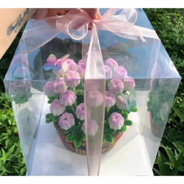 Chậu hoa tulip kẽm nhung Yagarden - Quà tặng 20/11 và Valentine, kèm hộp mika, giá ưu đãi 299.000₫