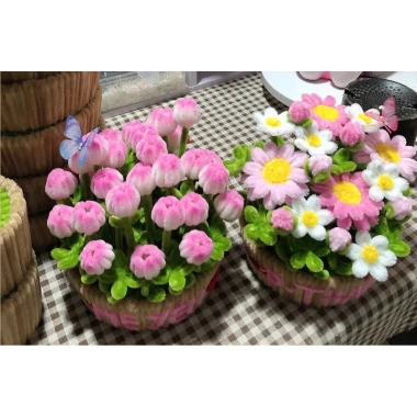 Chậu hoa tulip kẽm nhung Yagarden - Quà tặng 20/11 và Valentine, kèm hộp mika, giá ưu đãi 299.000₫