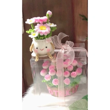 Chậu hoa tulip kẽm nhung Yagarden - Quà tặng 20/11 và Valentine, kèm hộp mika, giá ưu đãi 299.000₫