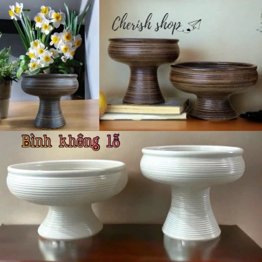 Chậu Không Lỗ Cây Thuỷ Sinh - Lọ Cắm Hoa, Chậu Thủy Tiên Giá 210.000 Giảm