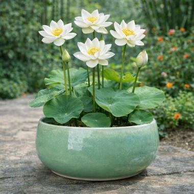 Chậu không lỗ trồng sen nước, cây cảnh, nuôi cá - Hạt dẻ lùn, giá chỉ 49.000₫ 4