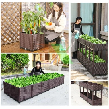 Chậu lắp ghép CLG-40 – Bệt thông minh 40x40x58 cm, trồng rau hoa, chỉ 332.100₫