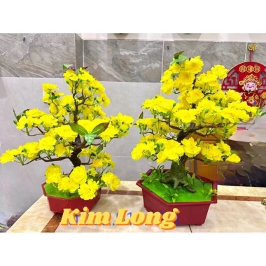 Chậu mai bonsai giả cao cấp, decor bàn & phòng khách, giảm giá 20% còn 290.000₫ 4