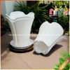 Chậu nhựa dáng cao giá sứ - Trồng cây kiểng, hoa trang trí văn phòng, giảm giá 35k
