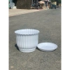 Chậu nhựa để bàn đĩa giả sứ tròn trắng 3 size – 18.000đ, trồng hoa cây cảnh 6