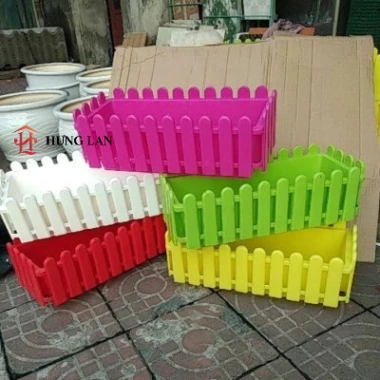 Chậu nhựa hàng rào trồng cây hoa 44x22x13cm loại 1 - Giá 49.000đ 4