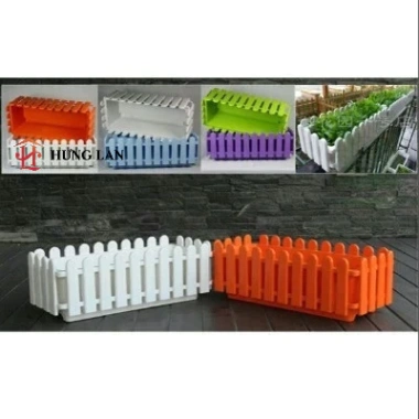 Chậu nhựa hàng rào trồng cây hoa 44x22x13cm loại 1 - Giá 49.000đ 8