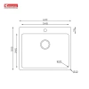 Chậu Rửa Bát Đá Granite Konox Neron 600T - Đá Cao Cấp, Chống Ố, Giá 7,4 Triệu 5