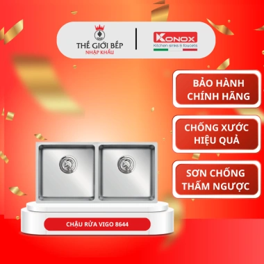 Chậu Rửa Bát Đá Granite Konox Vigo 8.644 – Chống Bám Bẩn, Chịu Nhiệt, Bền Đẹp, 11.670.500 VND