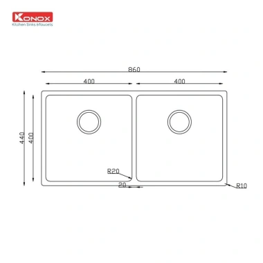 Chậu Rửa Bát Đá Granite Konox Vigo 8.644 – Chống Bám Bẩn, Chịu Nhiệt, Bền Đẹp, 11.670.500 VND