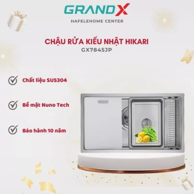 Chậu rửa bát GrandX GX7.845JP - Thiết kế gọn gàng hiện đại bền đẹp, giá chỉ 5.888.787đ