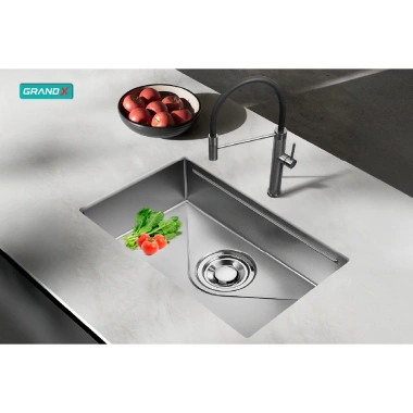 Chậu rửa bát GrandX GX7.845V VOLCANO Inox cao cấp, lắp âm - Giá 9,580,000 VNĐ