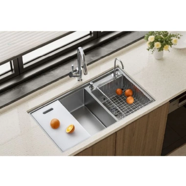Chậu rửa bát GrandX GX8.648DS Smooth - Bền bỉ, Thiết kế sang trọng, Giá ưu đãi 5,952,700₫