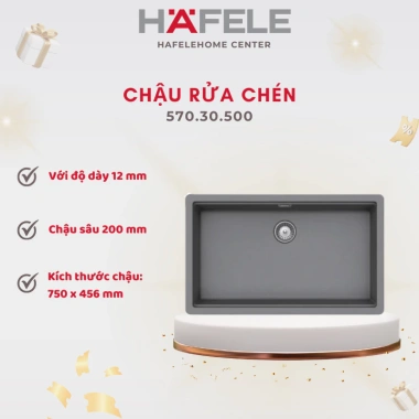 Chậu rửa bát Hafele HS20-GEN1S80 Xám – Hiện đại, bảo hành 3 năm, giảm 23%