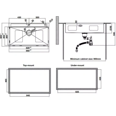 Chậu rửa bát Hafele HS24-SSN1S-8.650 - Tặng rây kim loại, Bảo hành 3 năm, Giá ưu đãi 5.388.760₫ 6