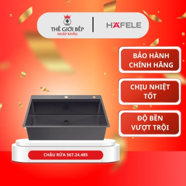 Chậu rửa bát Hafele HS25-SSN1S-7.650 Inox Titan 1 hố lớn, vân chống xước, dễ vệ sinh - 7,565,959₫ 2