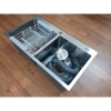Chậu rửa bát inox 304 đúc sang trọng, kèm xiphong và giá để bát - Giảm còn 199.000₫