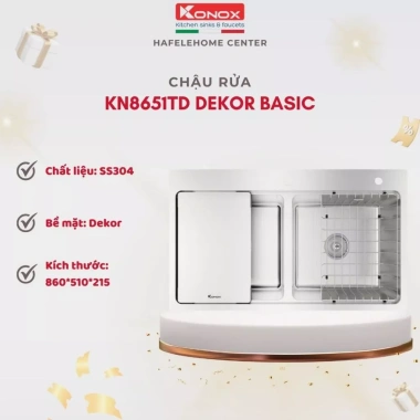 Chậu rửa bát inox Konox KN8.651TD - Đa năng, dễ lắp đặt, giá ưu đãi 8.89 triệu